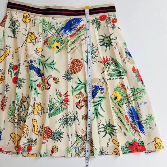NWT JCrew Hawaiian Island Pleated Skirt Size 4 Petite - Picture 12 of 12
